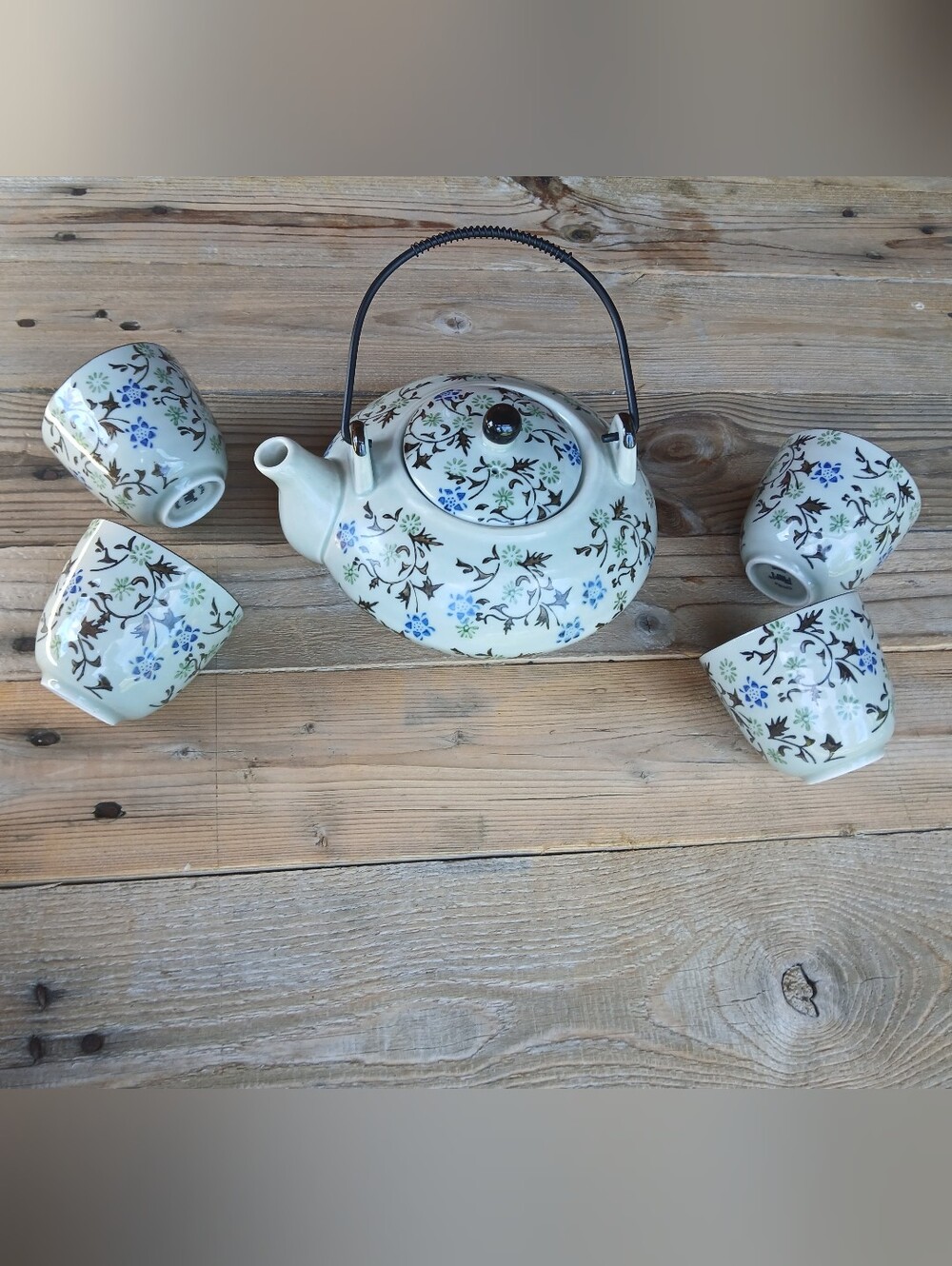Vintage Pier 1 Imports Japanese Tomoko Teapot and Teacups
